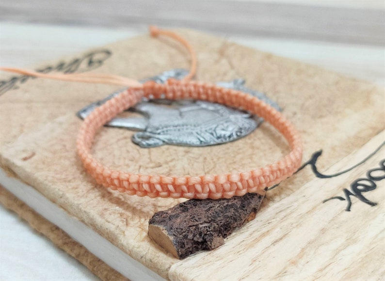 Macrame Square Knot Friendship Adjustable Bracelet / Anklet, Braided