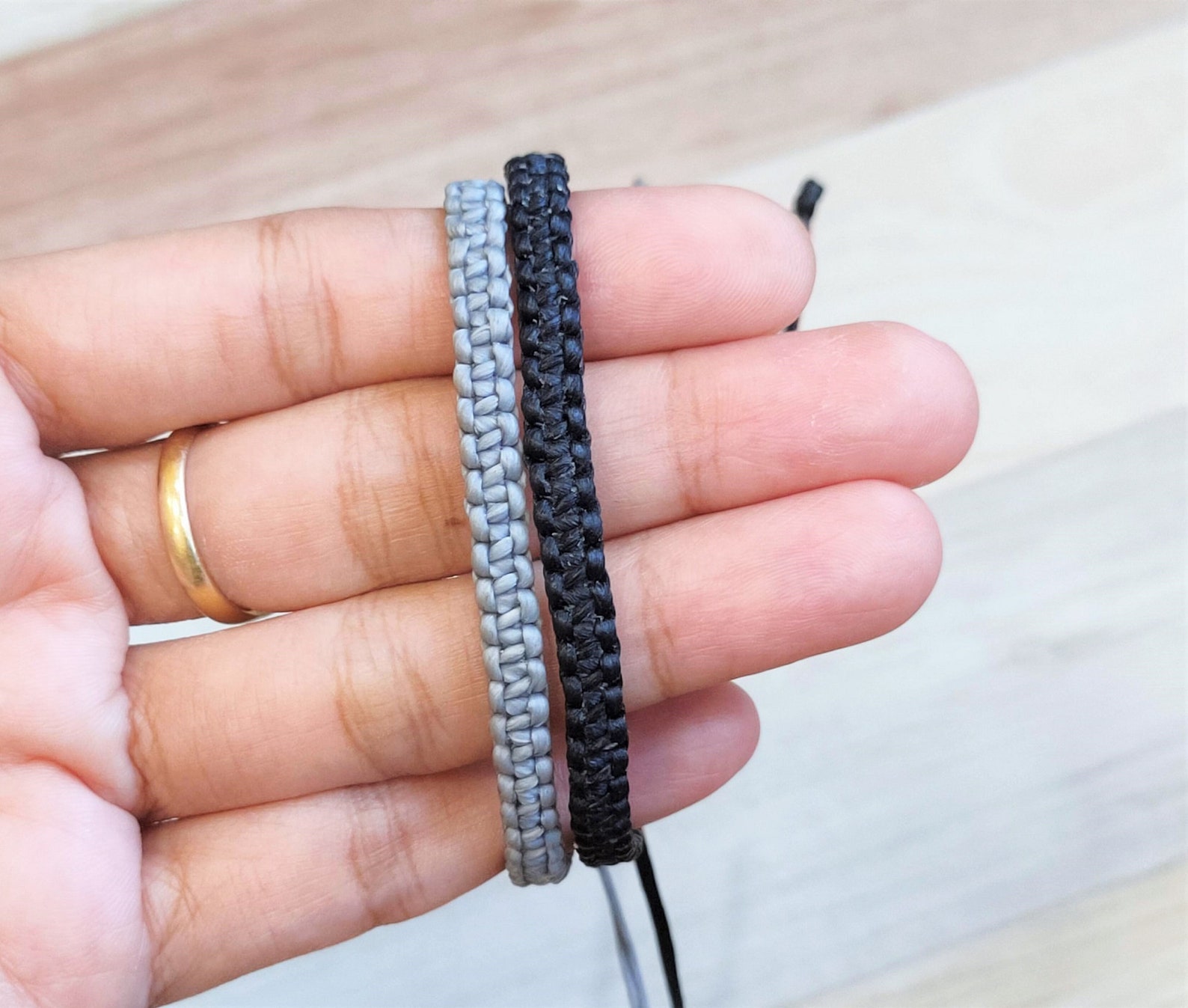 Macrame Square Knot Friendship Bracelet Braided Bracelet Etsy