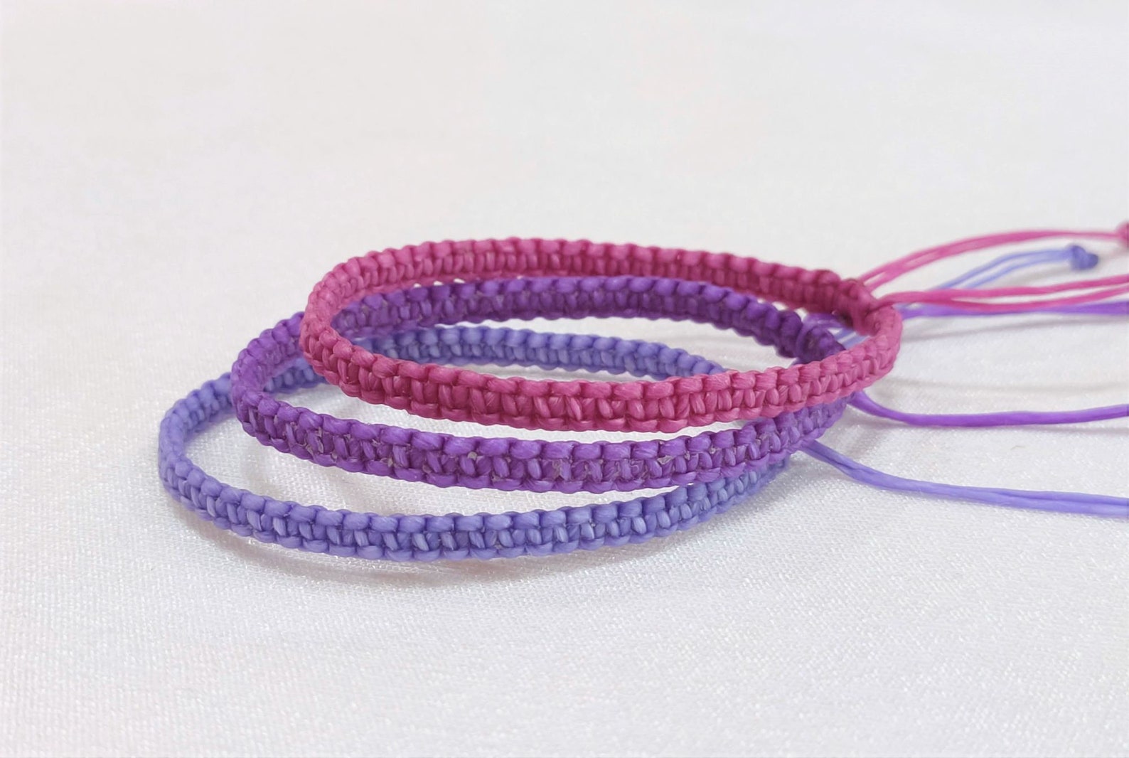 Macrame Square Knot Friendship Bracelet, Braided Bracelet, Kids