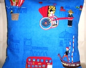 Harlequin DISTANT SHORES fabric cushion cover, pillow cover, 16" x 16" (41cm x 41cm)