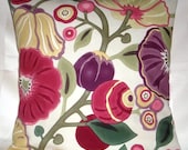 Sanderson TREE POPPY fabric cushion cover, pillow cover, 16" x 16" (41cm x 41cm)