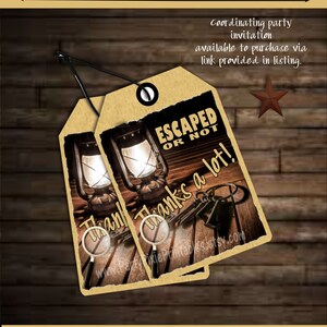 INSTANT DOWNLOAD Escape Room Party Invitations  5x7/4x6  image 2