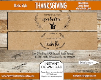 Printable Thanksgiving Silverware Cutlery Holders Instant - Etsy
