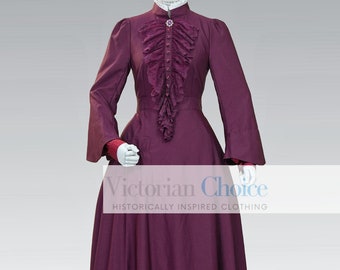 Victorian Edwardian 1910s Cascade Neck Piece Ball Gown, Vintage Formal Flowy Evening Dress,  Downton Abbey Titanic Ladies Dress, Theater