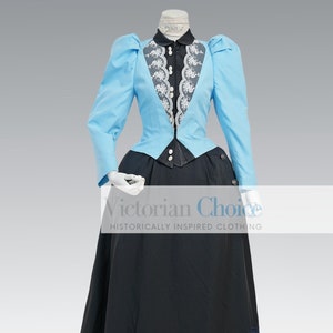 Victorian Edwardian 1890s 1900s Dress, Vintage Downton Abbey 2PC Suit Jacket Skirt with Train, Holiday Festive Dress, Theater Period Costume