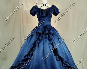 Victorian Civil War Royal Queen Dress, Soutern Belle Scarlett O’Hara Dress, Old West Saloon Girl Costume, Dark Gothic Girl Halloween Costume