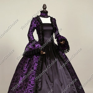 Renaissance Princess Brocade Dress, Marie Antoinette Dress, Gothic Punk Horror Vampire Costume, Dark Evil Witch Halloween Costume for Women