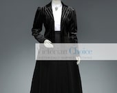 Women s Black Victorian Edwardian 3PC Dress, Black Edwardian Suit, Suffragists Dress Suit, Steampunk Costume, Witch Costume for Women