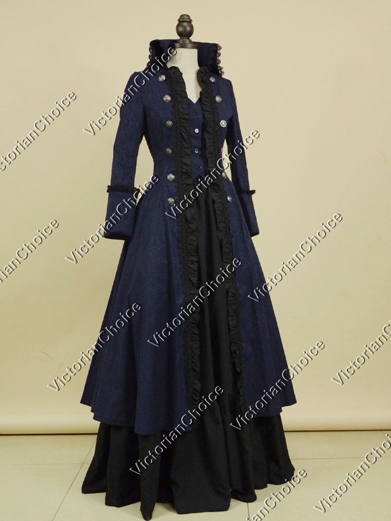 Steampunk Jacket | Steampunk Coat, Overcoat, Cape     Victorian Edwardian Blue Coat Dress Womens Captain Hook Costume Steampunk Military Jacket  Victorian Vamp Witch Halloween Costume $215.00 AT vintagedancer.com