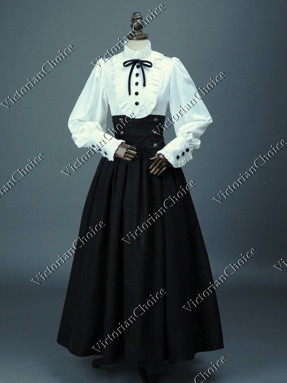 Black and White Womens Steampunk Costume