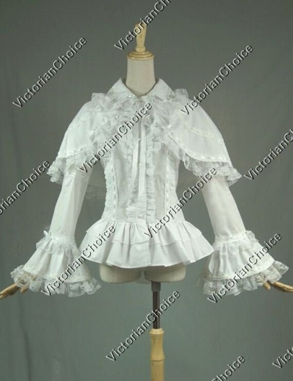 Ladies Victorian Gothic White Cotton Vintage Romantic Lace | Etsy