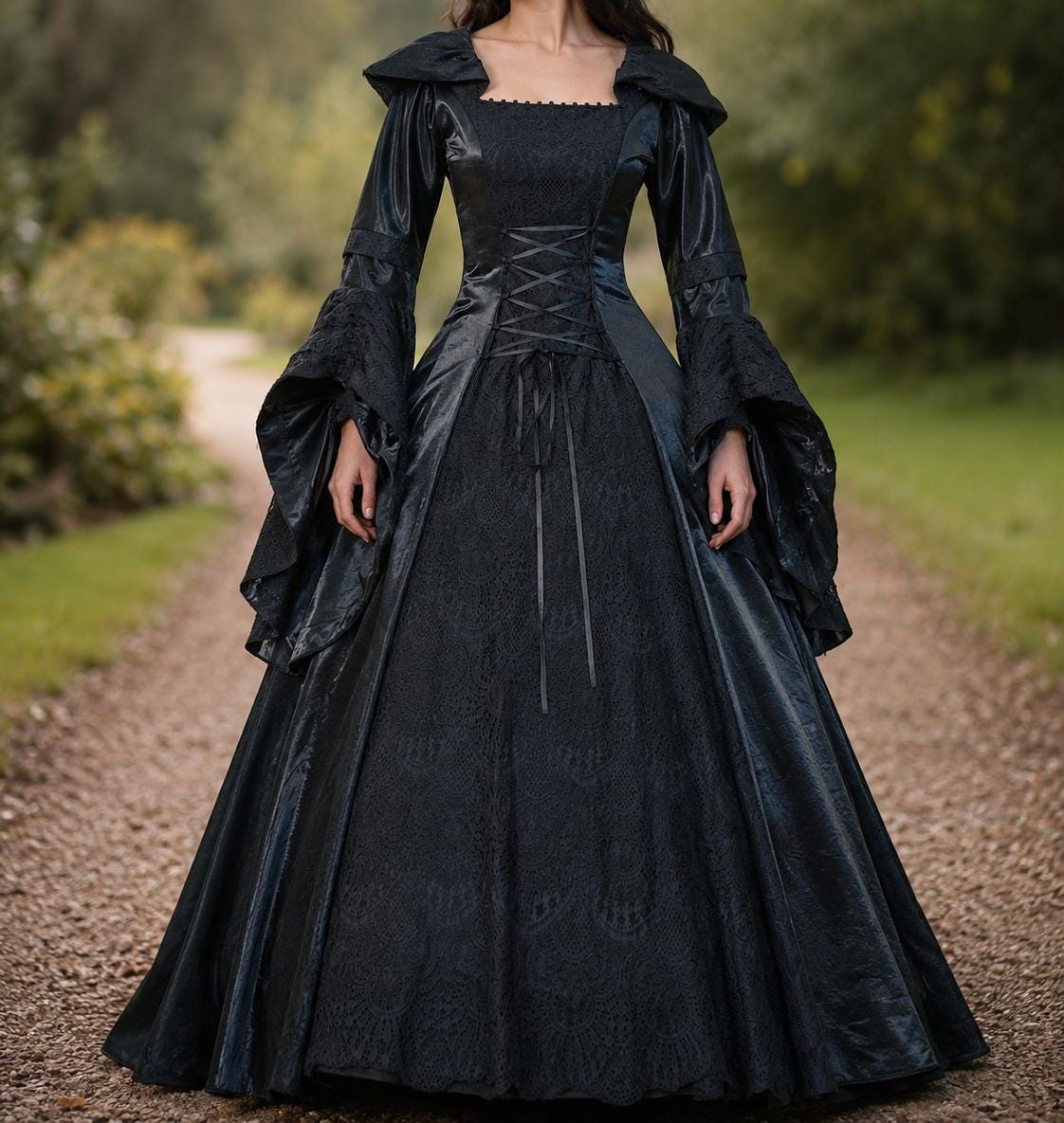 black fantasy dress Ball Gown I tailor to your