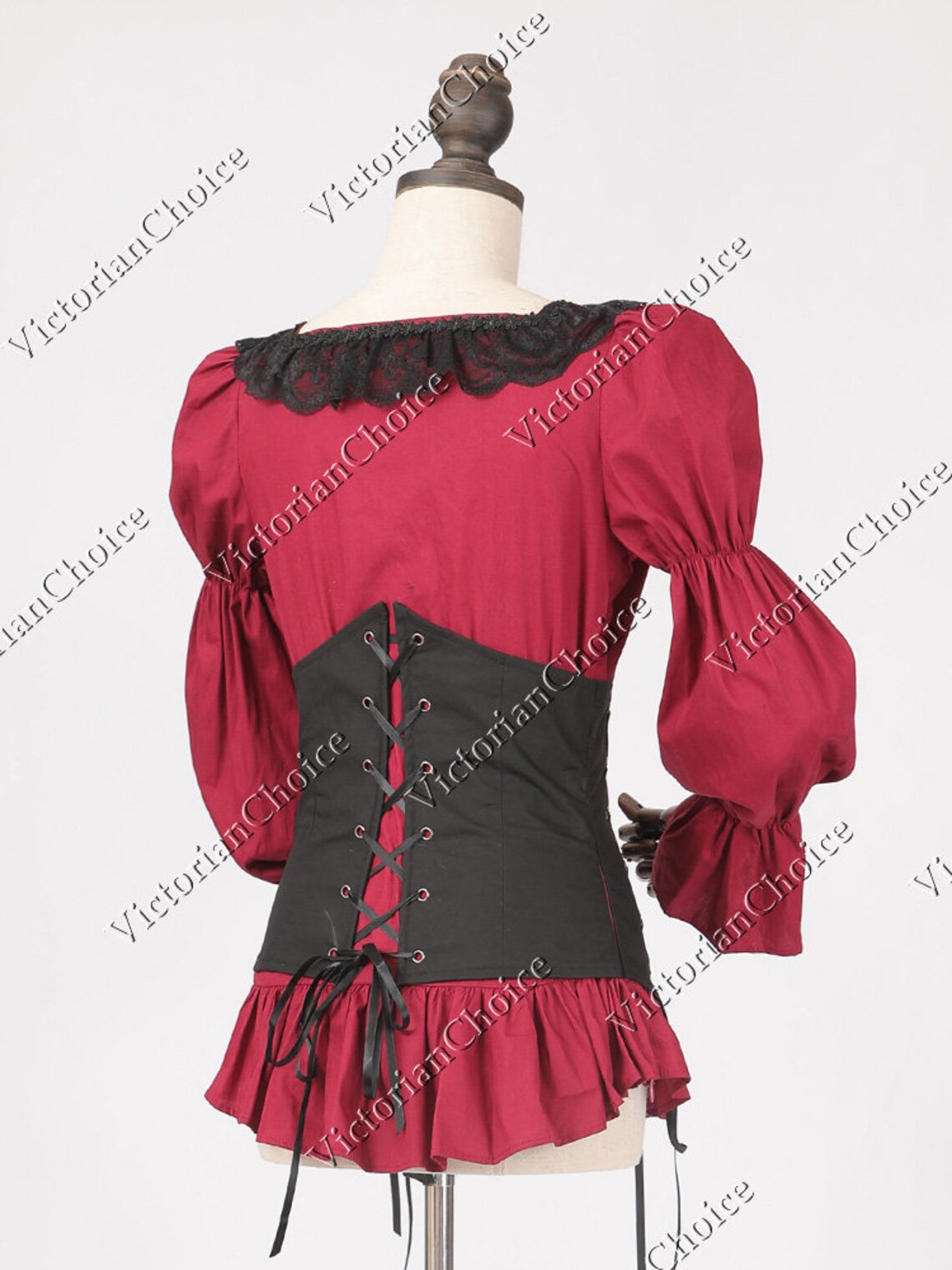 Medieval Corset Blouse Pirate Blouse Renaissance Wench Etsy