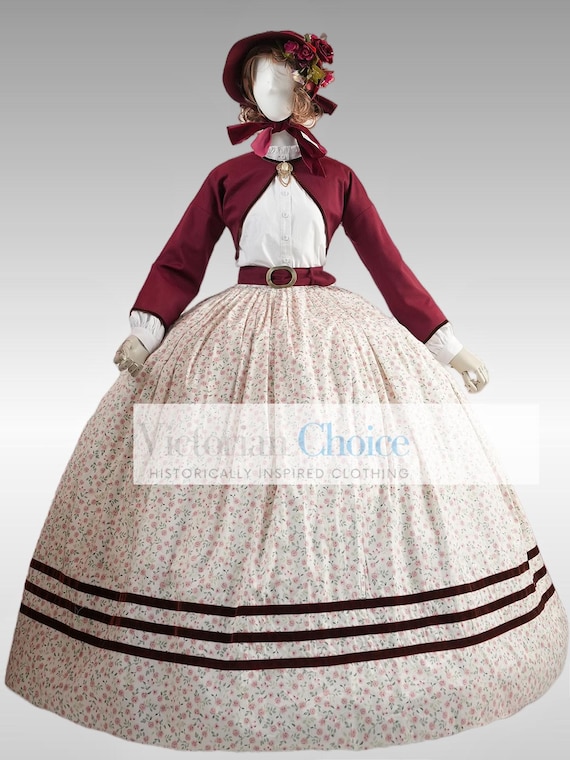 victorian holiday dresses Green and Wine Red Victorian Holiday Dress Halloween Christmas Masquerade Party Dress