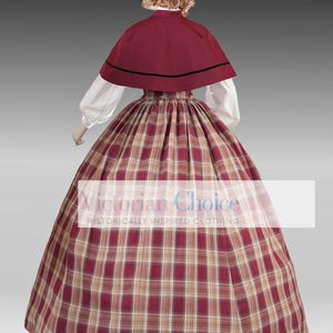 Victorian Dickens Faire 4PC Tartan Cape Dress, Little Women Pioneer ...
