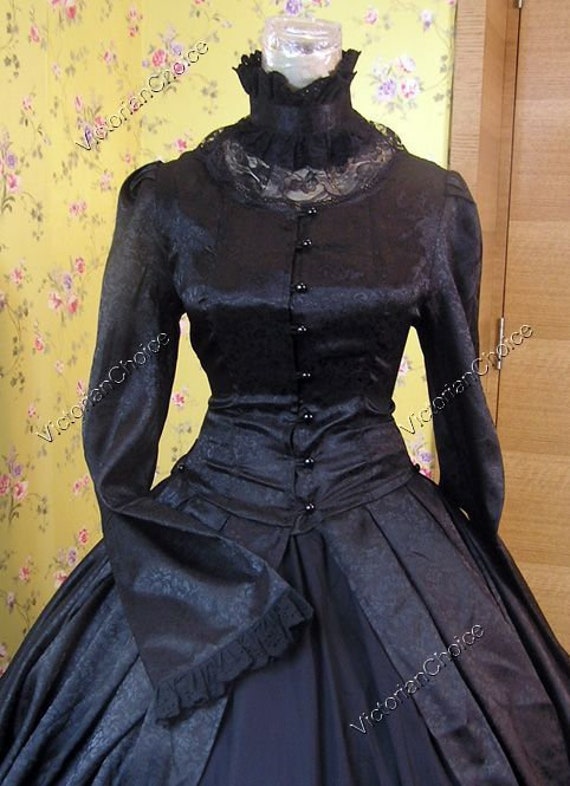 Black 1800s dress 2025