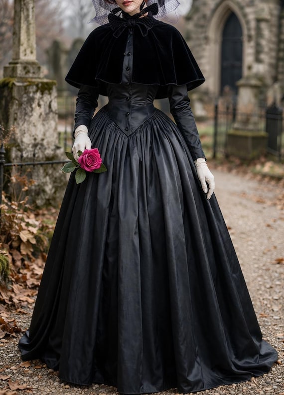 black edwardian dress Style Gothic Long I am great fan of the series Black Victorian Dickens Christmas Caroler