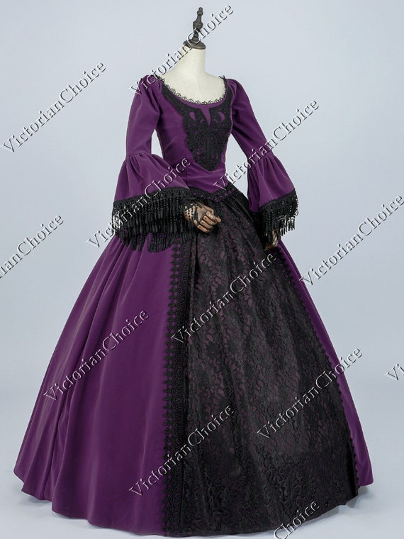 Black Victorian Penny Dreadful Vanessa Dress, Steampunk Military