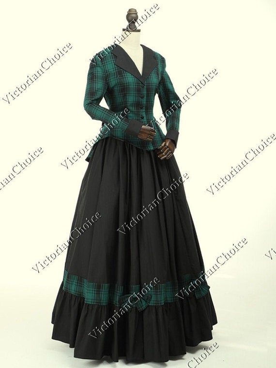 Charles Dickens Faire Cotton Blend Tartan Dress , Victorian Christmas  Caroler Caroling Dress, Historical Costume, Civil War Theater Wear - Etsy  België
