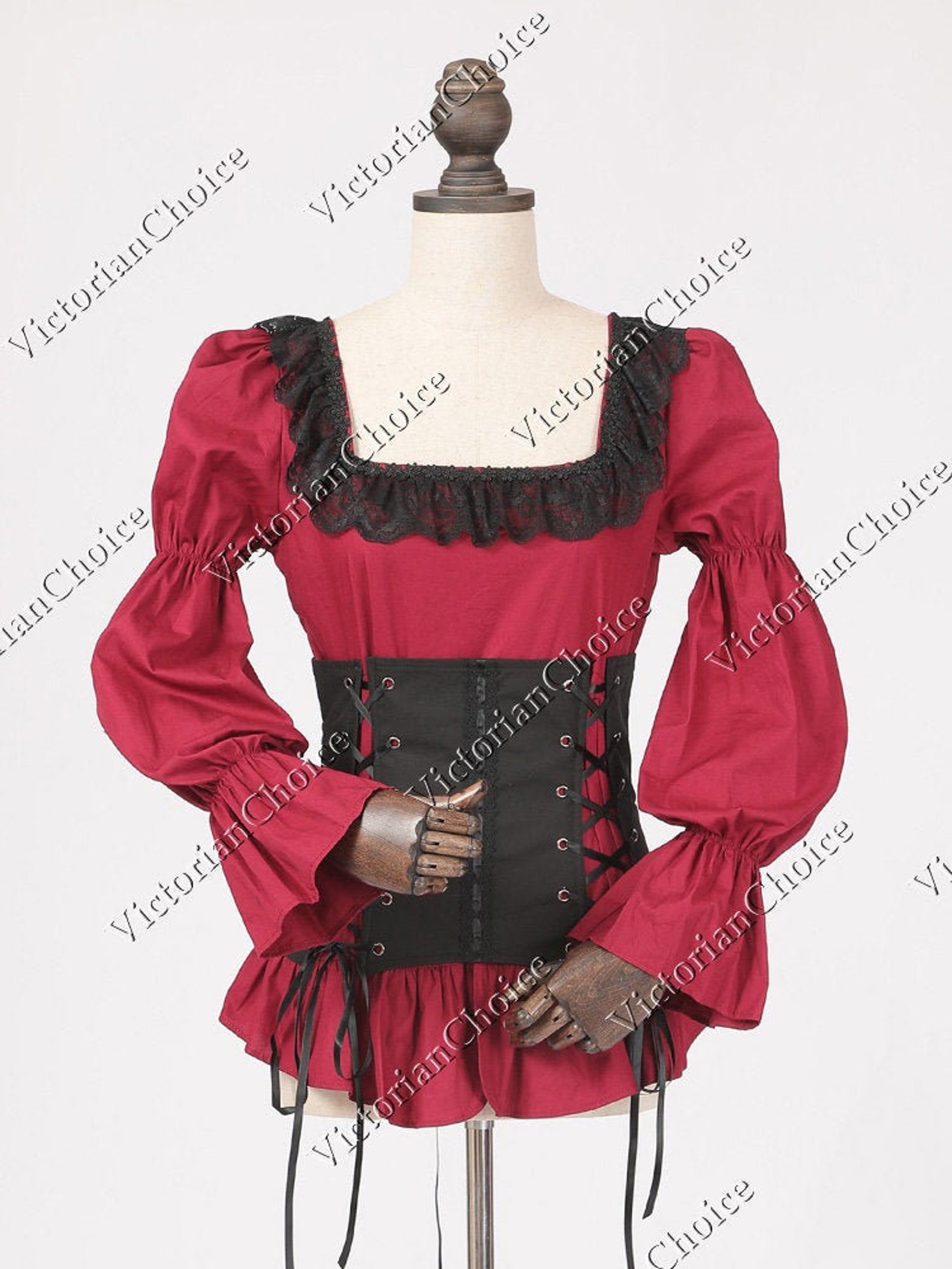 Medieval Corset Blouse Pirate Blouse Renaissance Wench Etsy