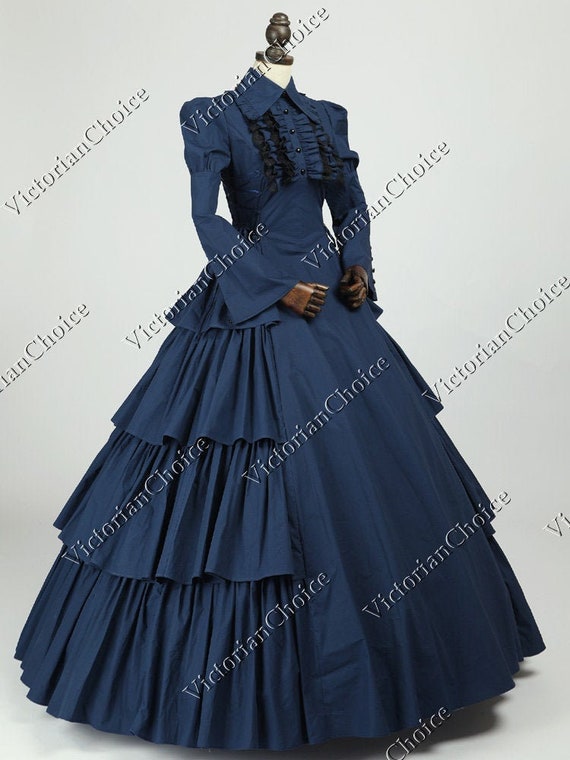 Black Victorian Penny Dreadful Vanessa Dress, Steampunk Military