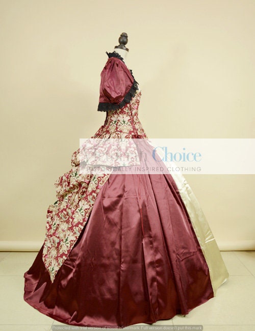 Victorian Bustle Ball Gown Royal 