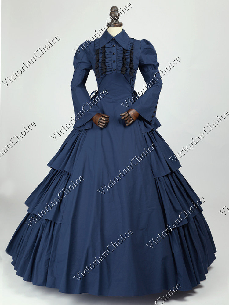 Blue victorian dress online