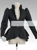 Black Edwardian Vintage Blazer, 1910s 1920s Vintage Riding Habit Jacket, Steampunk Theater Jacket, Gothic Girl Cosplay Top, Theater Costume