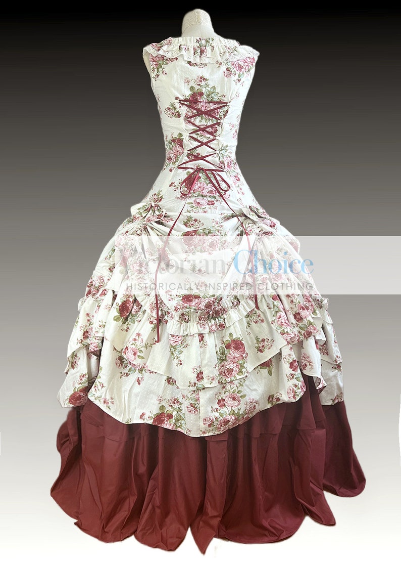 Victorian Dresses | Victorian Ballgowns | Victorian Clothing     Victorian Antique Floral Dress Southern Belle Gown Civil War Costume Queen Fancy Ball Gown Victorian Princess Halloween Costume  AT vintagedancer.com