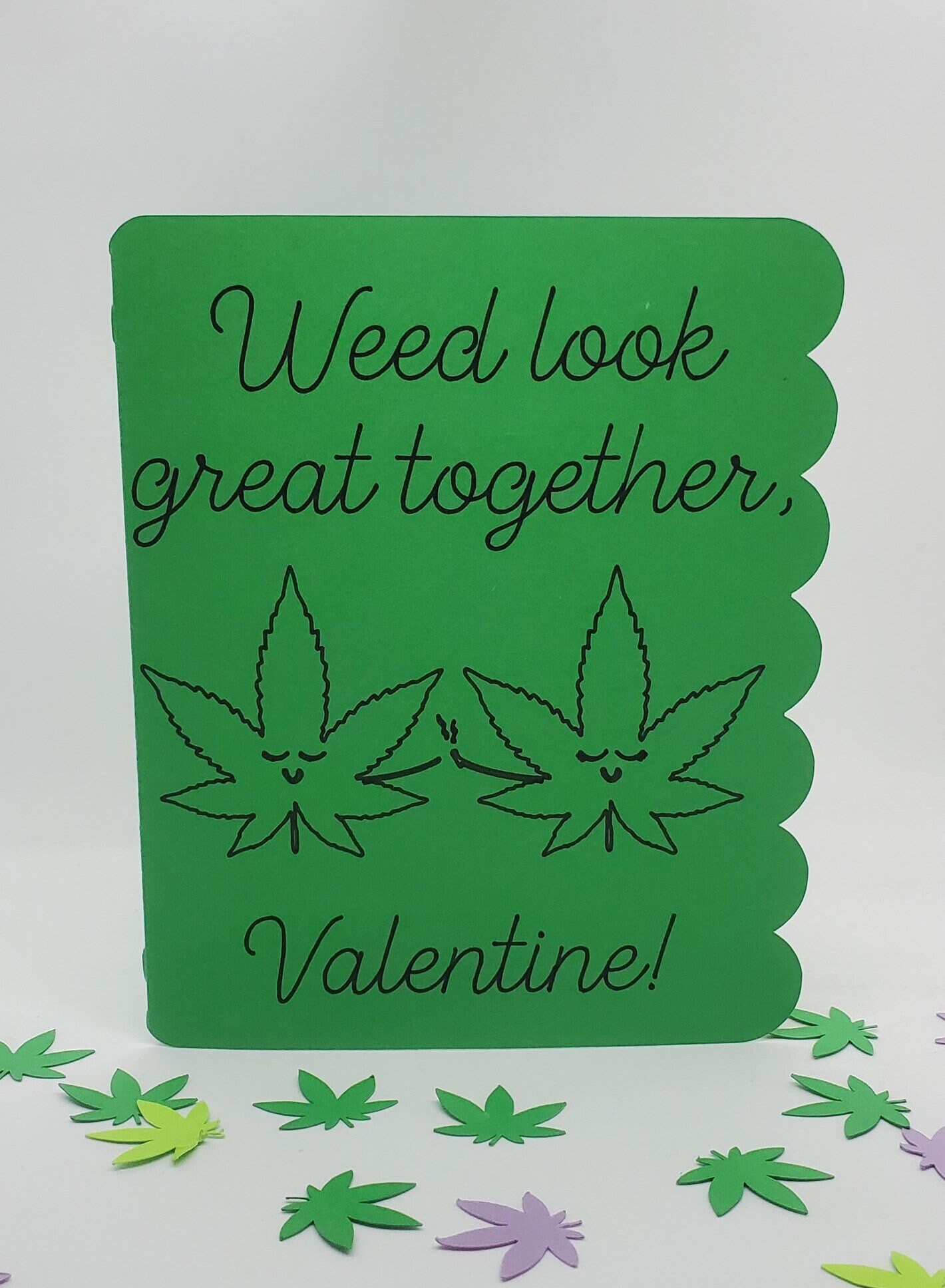 Weed Marijuana Cannabis Happy Valentines Day Card 1 Cute - Etsy