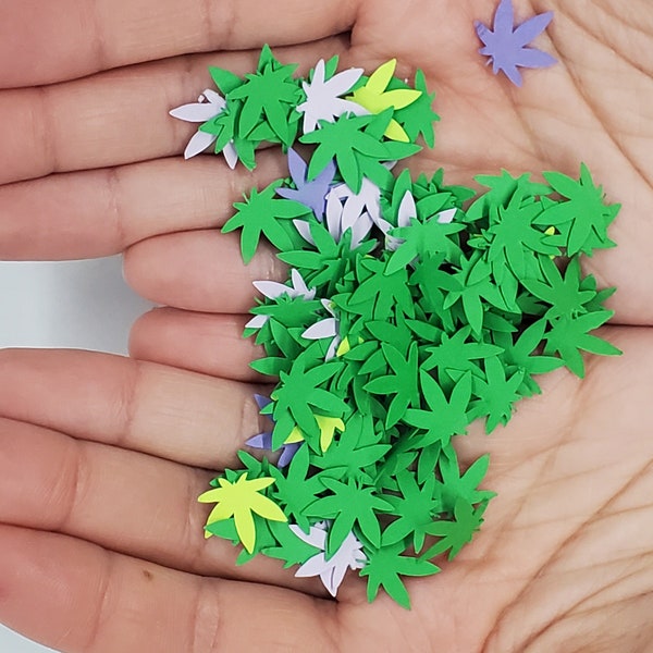 Weed Confetti | Marijuana Paper Confetti | Pot Leaf Confetti |