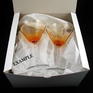 Vintage Champagne Glasses WEDDING GLASSES MINUET Etch by Heisey Circa 1939-1950's Sold as a Pair image 9