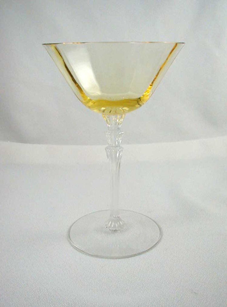 Vintage Art Deco Champagne Glasses WEDDING GLASSES Topaz Etsy