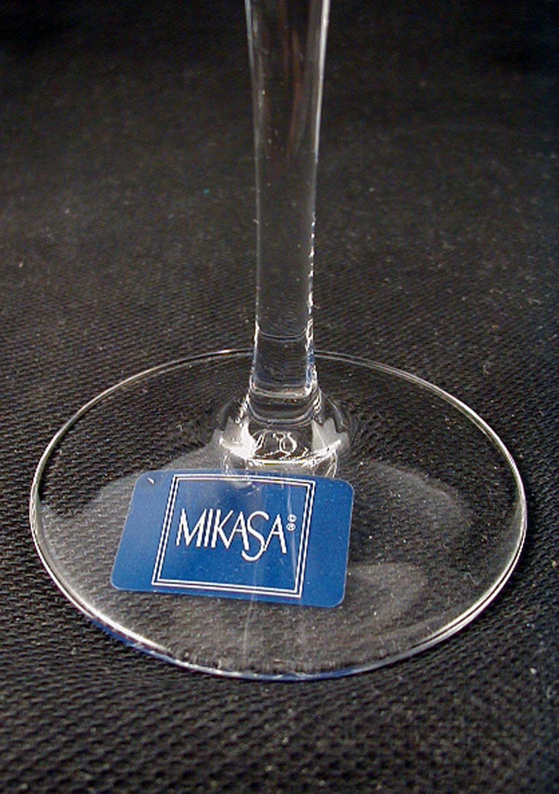 Contemporary Champagne Flutes WEDDING FLUTES Panache Square by Mikasa Circa 2002-2013 Sold as a Pair image 5