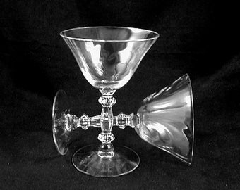 Vintage Champagne Glasses- WEDDING GLASSES- Crystal "CAPRICE" by Cambridge Glass Co- Circa 1940-1957 (Sold as a Pair)