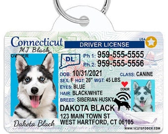 Ontario Driver License Custom Pet ID Tags - Personalized Dog Tags