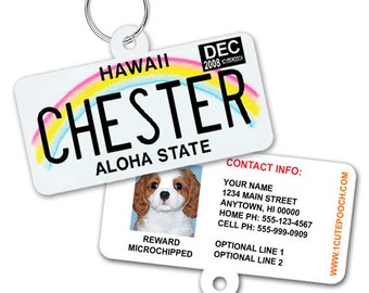 hawaiian dog tag etsy