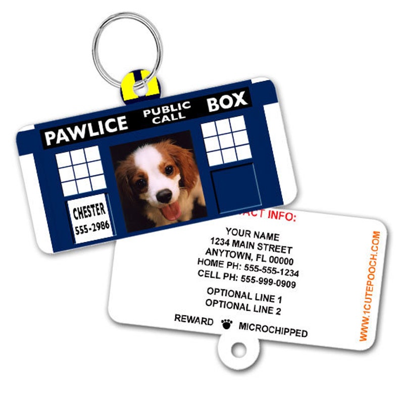 Doctor Woof PAWDIS Pet ID Tag Dog ID Tag with Free ...