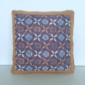 Batik pillow cover home deco cushion cover gift for the home/home gift/ indonesian batik accessories ethnic decor/ beige brown gray blue