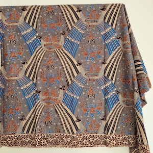 Indonesian printed Batik fabric by meter sewing quilt 100% cotton a pair of dancing peacock oriental asian art ethnic peranakan fabric