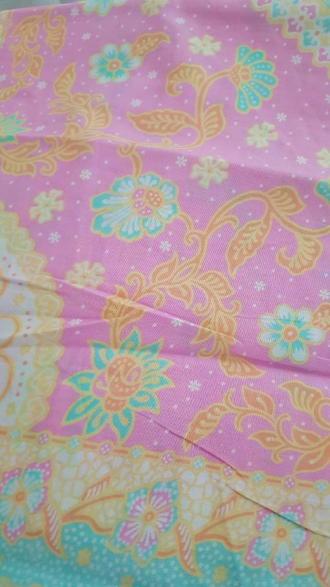 Pastel Color floral batik malaysian Batik fabric 100 Cotton Etsy