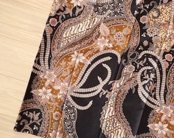 Indonesian printed Batik fabric by meter diy sewing quilt batik wall decoration man shirt cotton javanese bali abstract floral brown sarong