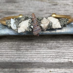 Cowrie Concho Shell Bracelet Cuff, Cowrie Shell Bracelet, Cowrie Jewelry
