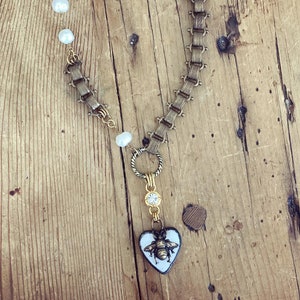 Bold And Antique Bee Chain Necklace