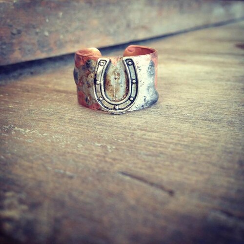 Horseshoe Ring Gold Mens Horseshoe Ring Western Rings for Etsy