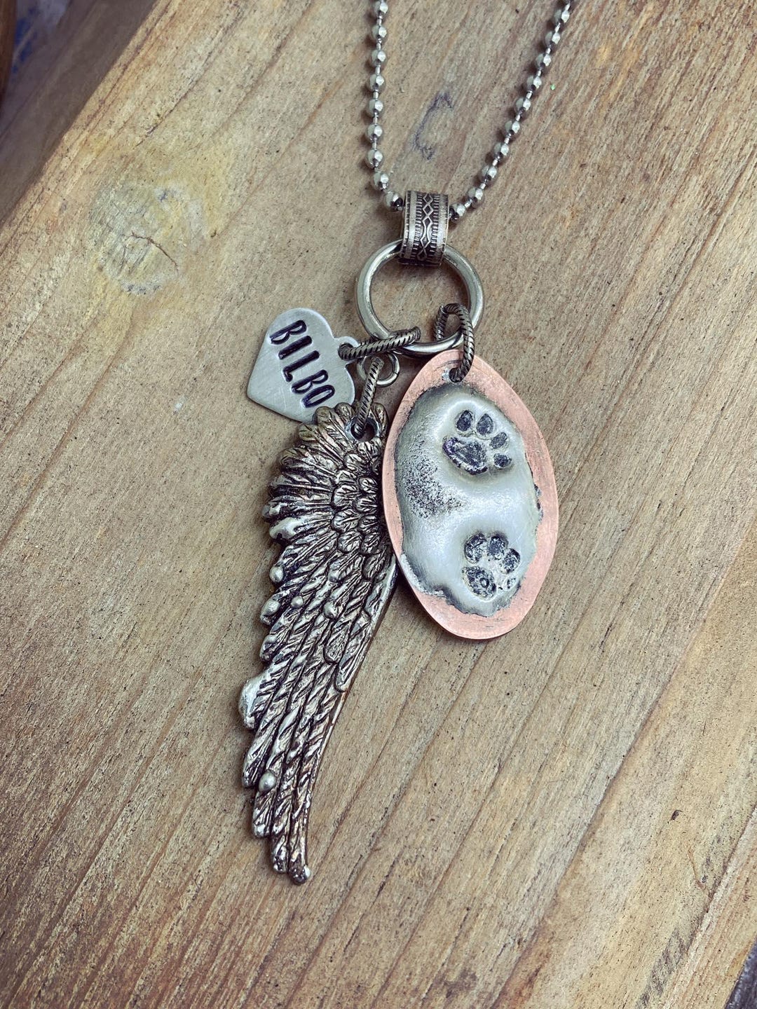 Pet Memorial Necklace, Paw Print Necklace, Loss of Pet Necklace - Etsy