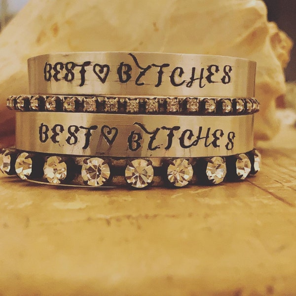 Best Bitches Bracelet Cuff, Best Friends Bracelet Cuff, Thelma and Louise Bracelet Cuff, Ride or Die Bracelet Cuff