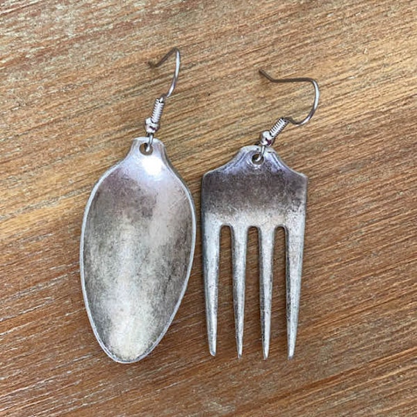 Spoon Earrings, Spoon Jewelry, Fork Earrings, Fork Jewelry