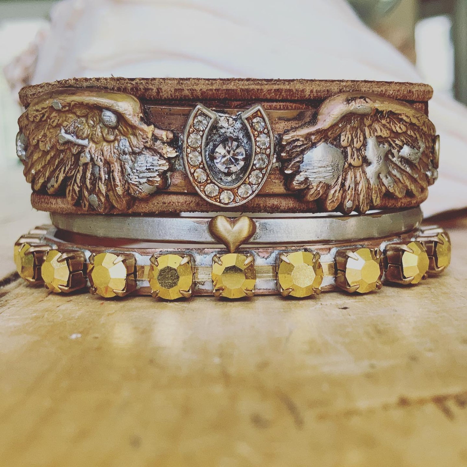 Lucky Horseshoe Bracelet Cuff Rhinestone Horseshoe Bracelet Etsy