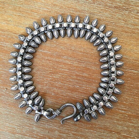 Sterling Silver Ethnic Tribal Bracelet, India Ethn